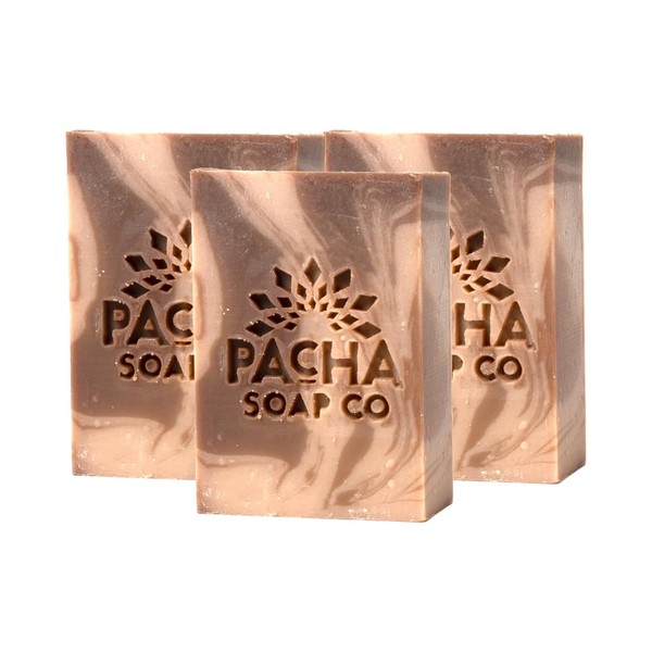 Pacha Soap Co. Bar Soap, Caramel & Sea Salt, 4