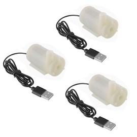 SIPYTOPF 3Pcs DC 3-5V USB Micro Submersible Mini Water Pump for Aquariums Fish Tank Pond Fountain Hydroponics Garden (White)
