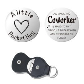 Going Away Gifts for Coworkers Men Women Pocket Hug Token for Coworker Leaving Gifts for Men Women Retirement Gifts for Women Coworker Keychain for Colleague Best Coworker Gifts for Women Men