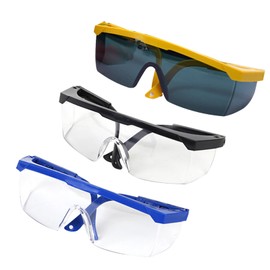 FOSDICK 3 PCS Safety Glasses for Work, Protective Safety Goggles, Lightweight Eye Protection Security Eyewear Over Glasses for Welding Outdoor Construction Laboratory Chemicals