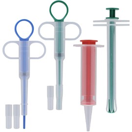 LUTER 4PCS Pet Syringe Pet Pill Shooter Soft Tip Pet Tablet Feeder Reusable Medical Feeding Dispenser Tool for Cats Dogs Small Animals