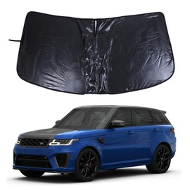 Windshield Sunshade for Range Rover Sport 2014-2022, Front Window Sun Shade, Foldable Reflective Sun Visor, Screen Shield Cover UV Blocker Protector HeatShield Keeps Your Vehicle Cool (Black)