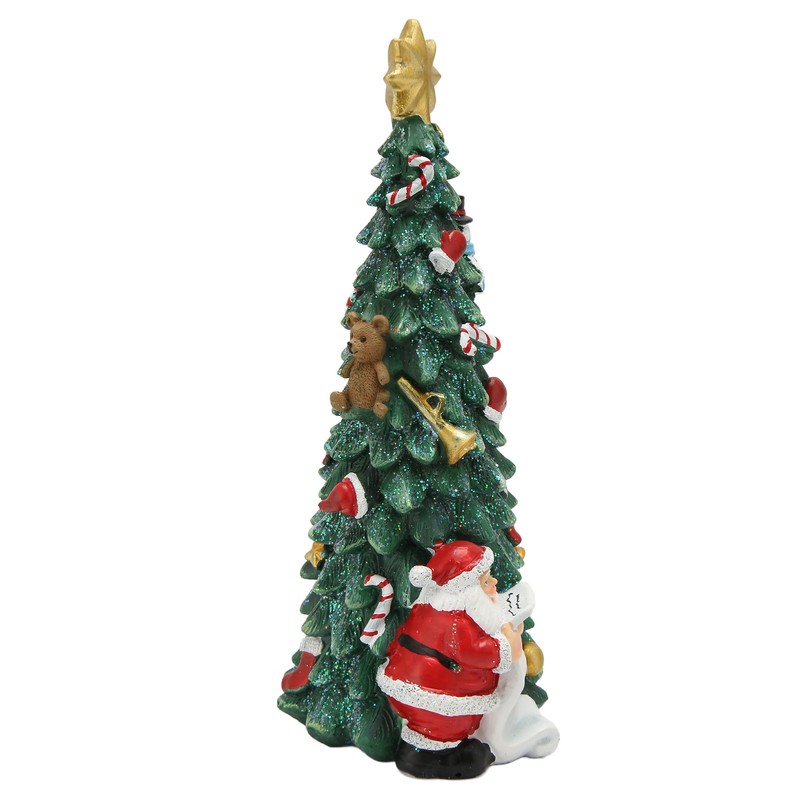 Christmas Tree Statue Durable Fadeless Resin Christmas Tree Figurine Exquisite