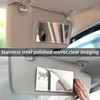 Auto Sun Visor HD Makeup Mirror,Portable Self-Adhesive Seatback Stainless Steel