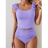 Eomenie Tankini Swimsuits for Women Ruched Tummy Control Bathing Suits