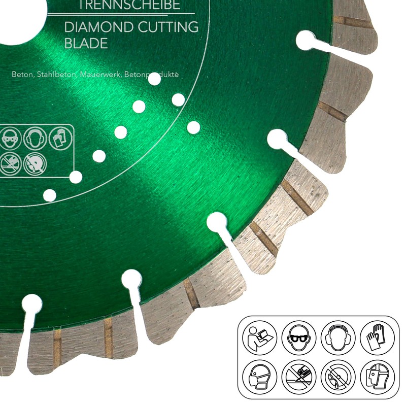 PRODIAMANT Premium Diamond Cutting Disc Concave Turbo 230 mm x