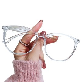 88flix Korean Clear Frame, Blue Light Cut, PC Glasses, Smartphone Glasses, Large, clear