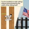 No-Drill 316 Stainless Steel Flagpole Holder – Ideal for Balcony