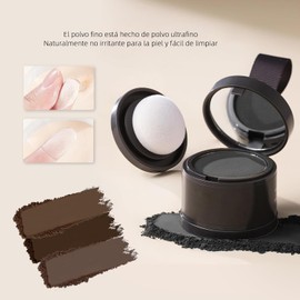 2 Piezas Hairline Powder,Root Touch Up Powder,Resistente al Agua y al Sudor,Cubre Rápidamente el Contorno del Cabello Sombra,Retocador De Raices para Mujer y Hombres,Polvo para Retocar Cuero Cabelludo