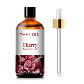 PHATOIL 3.38FL.OZ Cherry Fragrance Oils for Aromatherapy, Essential Oils for Diffusers for Home, Perfect for Diffuser, Yoga, Skin Care, DIY Candle and Soap Making - 100ml