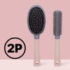 1+1 Women's Volume Hair Brush Anti-Tangle Dry Comb Paddle + Roll 2 Types, 1 Piece, Pink / 1+1 여성 볼륨 헤어 브러쉬 엉킴방지 드라이빗 패들 + 롤 2종 모두, 1개, 핑크