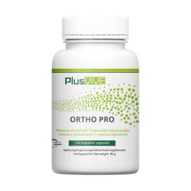 Plusvive Ortho Pro 120 Capsules - High Dose Complex of Glucosamine, Chondroitin, MSM, Collagen, Hyaluronic Acid as well as Frankincense and OPC, Laboratory Tested and Vegan