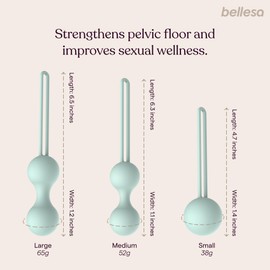 Bellesa Kegel Balls | Pelvic Floor Strength | Waterproof | Medical-Grade Silicone