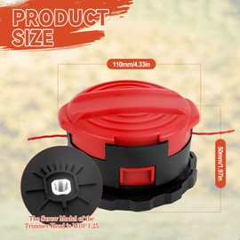 VLBPCR CMZST260H Replacement Trimmer Head Compatible with Craft-sman CMCST920 CMCST960 CMCST960E1 Type 1, CMCST920M1, String Trimmer Replacement Accessories Parts with Pre-Wound 0.080" 20Ft Line (2)