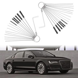 ZOKYUYS Carburetor Carbon Dirt Jet Cleaner Tool Kit, Straw Cleaner Brush Set, 18 Cleaning Needles with 12 Brush and 2 Throttle Wrench, Multi Purpose Nylon Tube Brushes