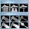 FEELSO High Pressure Rain Shower Head with handheld combo,11" Extension