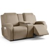 TAOCOCO Recliner Loveseat Cover with Middle Console 4 Pieces Recliner