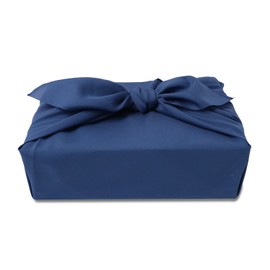 Amemari Furoshiki Plain 35.4 inches (90 cm), Made in Japan, 24 Width Polyester, Wrinkleless, Ponge, Practice Bag, Eco Bag, Cloth, Blindfold, Gift, Souvenir, Adult, Women, Men, Dull Color, Light Color, No Iron (Navy Blue 35.4 inches (90 cm))