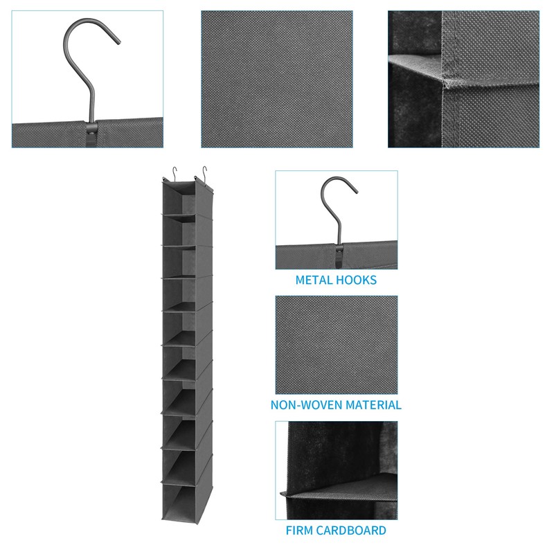 MAX Houser 10-Shelf Hanging Shoe Shelf Organizer, Hanging Shoe Storage