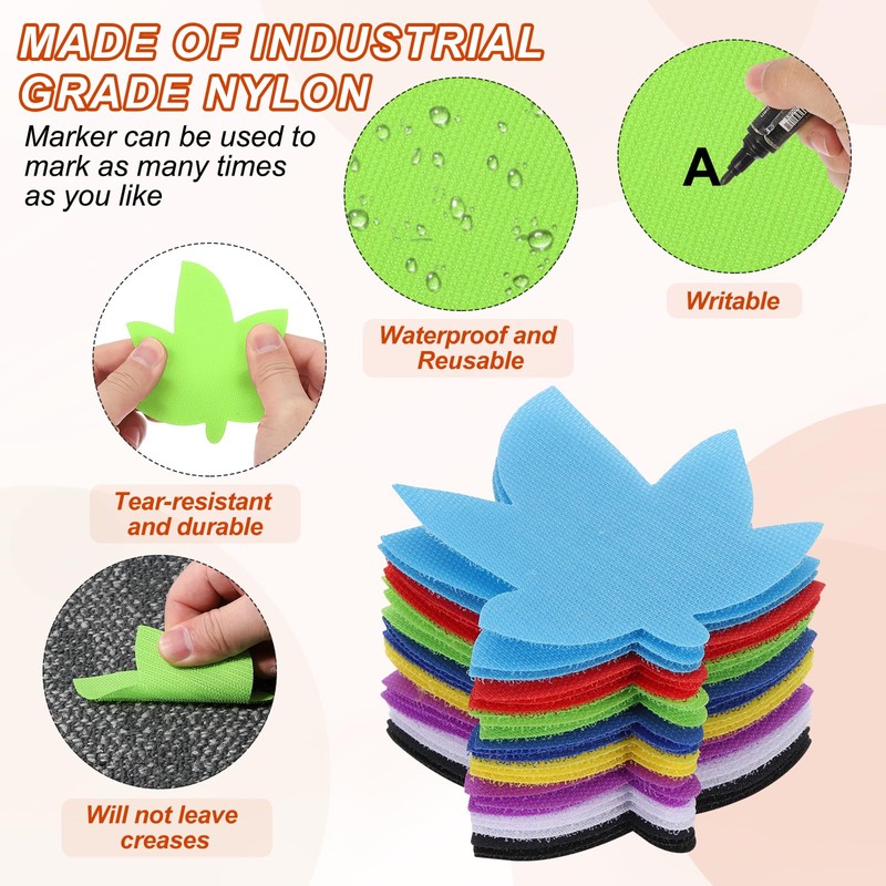 PATIKIL 4 Inch Carpet Spot Markers, 24Pcs Leaf Shape Floor