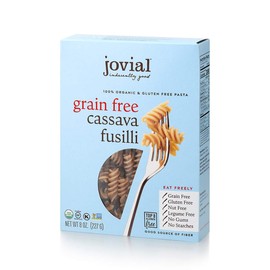 Jovial Grain-Free Cassava Fusilli | Cassava Pasta | Paleo Pasta | Grain-Free | Certified Gluten-Free | 100% Organic Pasta | USDA Certified Organic | Non-GMO | High-Fiber | 8 oz (1 pack)
