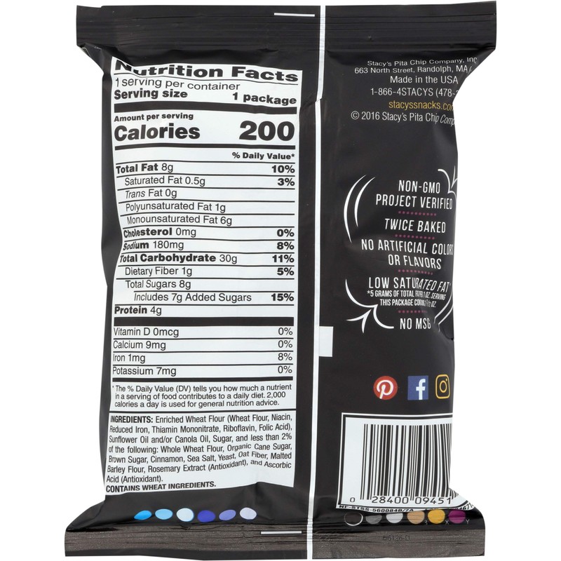 STACYS SNACKS Pita Cinnamon Sugar, 1.5 OZ