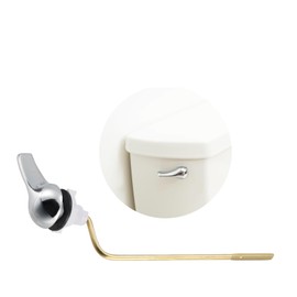 ANIS·KEAAR Universal Toilet Handle Replacement Kit | Brass Thickened Linkage Rod | Toilet Flush Handle Fits Most Toilets,Chrome (Side Mount)