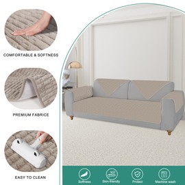 Foxdecor Couch Arm Covers Sofa Arm Covers, Arm Chair Covers Set of 2, Non-Slip Chair Arm Covers, Arm Rest Cover for Sofa, Armchair Slipcovers Couch Protector (Brown 18x28 inch)