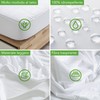 Double Bed Mattress Protector 63x75 Inch Waterproof Natural Bamboo Terry