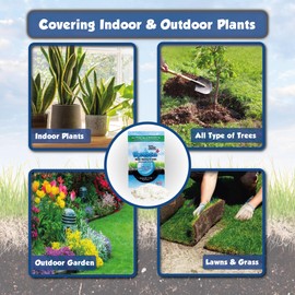HidroGel Plus Water Storing Crystal Soil Additive Zeolite Growing Booster, 1 Pack of 1.5 Oz for 3 CuFt Soil, Moist Control Prevent Over & Underwatering, Reduce Water Stress for InOutdoor Plants