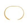 LES POULETTES BIJOUX - Golden brass bracelet hammered flat cuff,