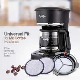 Coffee Filter Disks With Frame for Mr. Coffee Brewers Coffee Machines - 12 Pcs Coffee Filters and 1 Filter Holder Frame Compatible With MrCoffee Brewers Machines (1 Disk Frame + 12 Pcs Filter Disks)