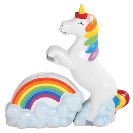 ICE ARMOR 5" H Rainbow Unicorn Salt & Pepper Shakers Statue Sculpture Ornament Decoration Home/Room Decor Ideas for Housewarming, Holidays and Birthdays Great Collectible Addition