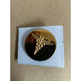 Vintage U.S. Army Medical Corps MEDIC Caduceus Collar Insignia Pin SCREW BACK