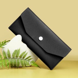 Woerma Budget Binder Cash Envelopes Wallet PU Leather Money Bag Reusable Budget Wallet Money Organizer for Cash Bank Card Deposit - Black