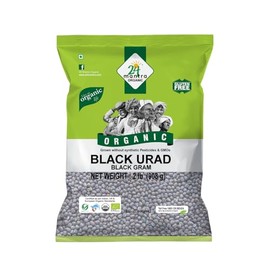 Organic Urad Dal Black Whole 2 Pounds, Black Matpe Beans or Black lentils, USDA Certified Organic - 24 Mantra Organic