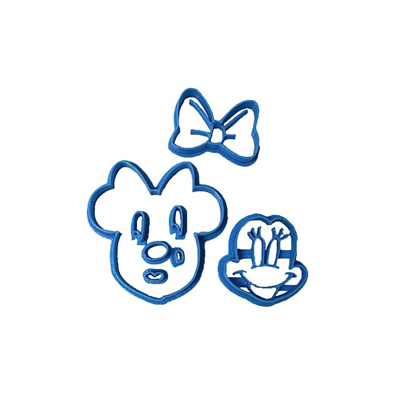 Cuticuter Minnie Cara Fondant Cookie Cutter, Plastic, Blue, 8 x