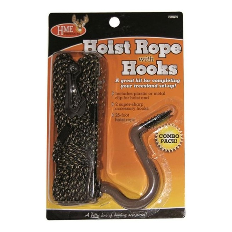 HME Hoist Rope with Hooks (25 FT) - Reliable Sturdy