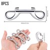 Double Hook with Snap Hook, 8 Pack 3.5 Inch Double
