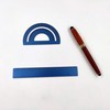 Accod Aluminum Alloy Ruler Set Stainless Steel Scale Ruler Math