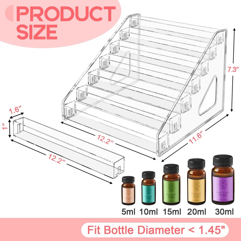 Vowcarol Essential Oil Organizer 7 Tier, Essential Oil Storage Shelf,