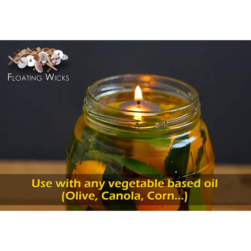 Ner Mitzvah Round Floating Wicks – 50 Count (Approx.), Medium