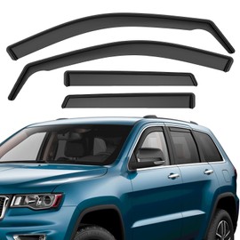 ACLONG in-Channel Rain Guards Black Vent Window Visors Compatible with Jeep Grand Cherokee 2011 2012 2013 2014 2015 2016 2017 2018 2019 2020 Side Shatterproof Sun Visor Window Deflectors 4-Pieces