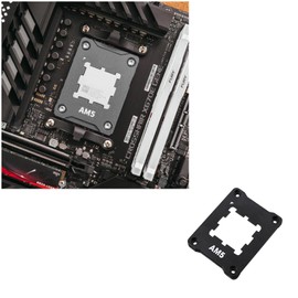CPU Holder AM5 Anti-Bending Contact Frame with 4Pcs Screws & 1x Screwdriver & 1x Heat Dissipation Corrective Anti-Bending Fixing Frame 2.95x2.2inch (Black)