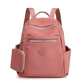 GFM® Womens Nylon Waterpoof Backpack Rucksack - S1-Coral Pink - (EXC)(NBKP-8532-CorGLB)