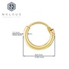 NKlaus Single 375 Yellow Gold Hoop Earrings Gold Earrings, Yellow