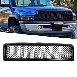 MATMACRO Grille Compatible For Dodge Ram 1500 2500 3500 Mesh Front Grille 1994 1995 1996 1997 1998 1999 2000 2001 2002