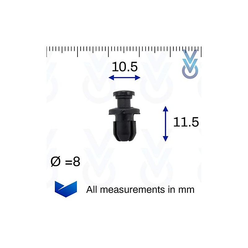 VVO Fasteners- Black Plastic Underbody Shields & Insulation Panel Fastener