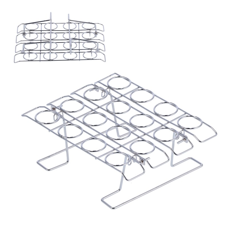 16-Hole Folding Baking Rack Ice Cream Rack Stand Cone Cupcake