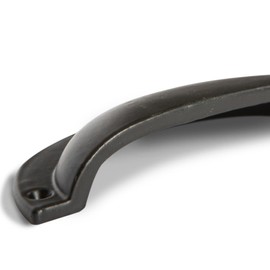 Hammer & Tongs Curved Cabinet Drawer Pull - W130mm x H50mm - Black - Pack of 1 - Home Cupboard Door Knob Handles Screws Included